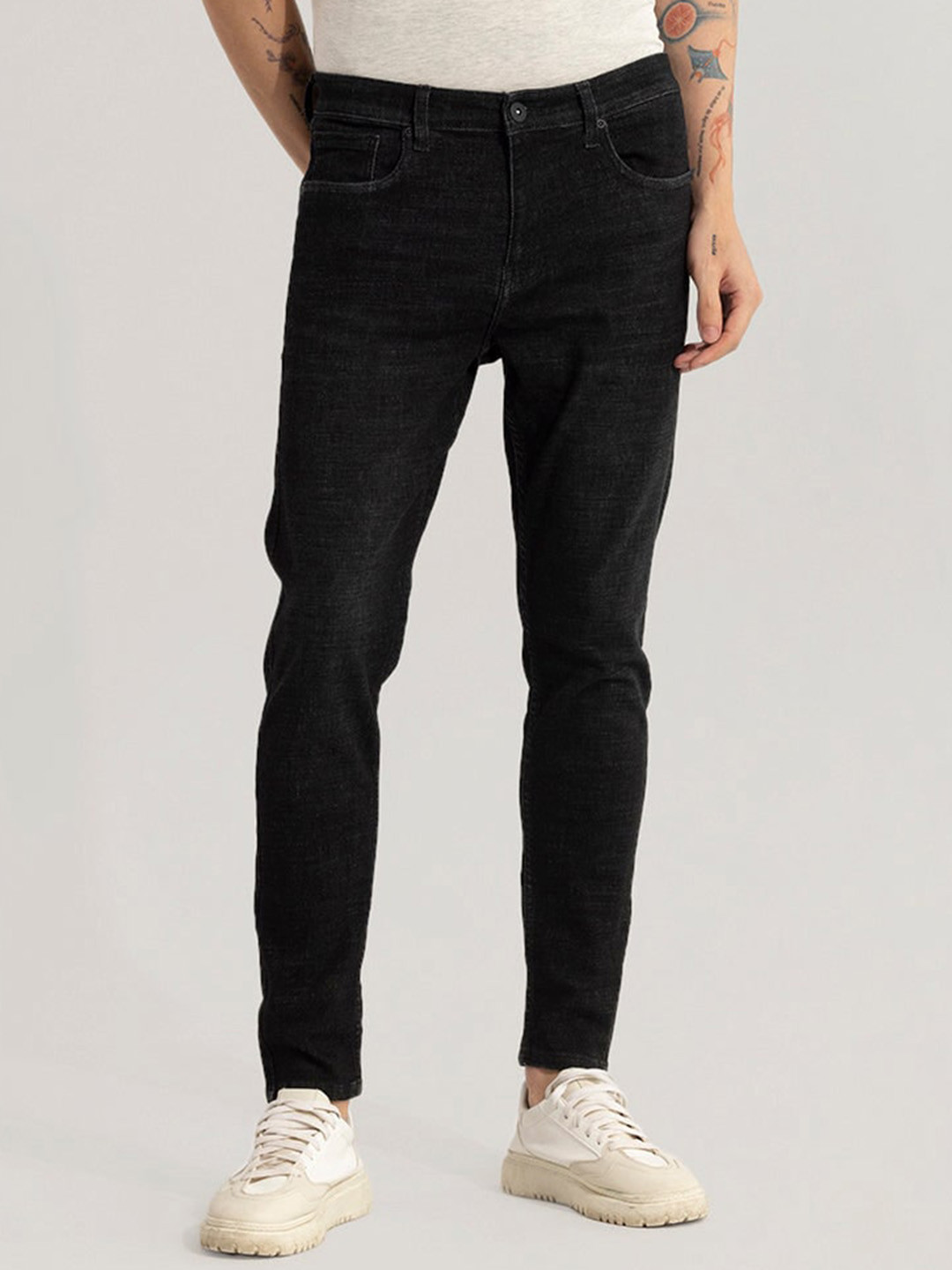 

Snitch Black Men Smart Skinny Fit Light Fade Stretchable Jeans