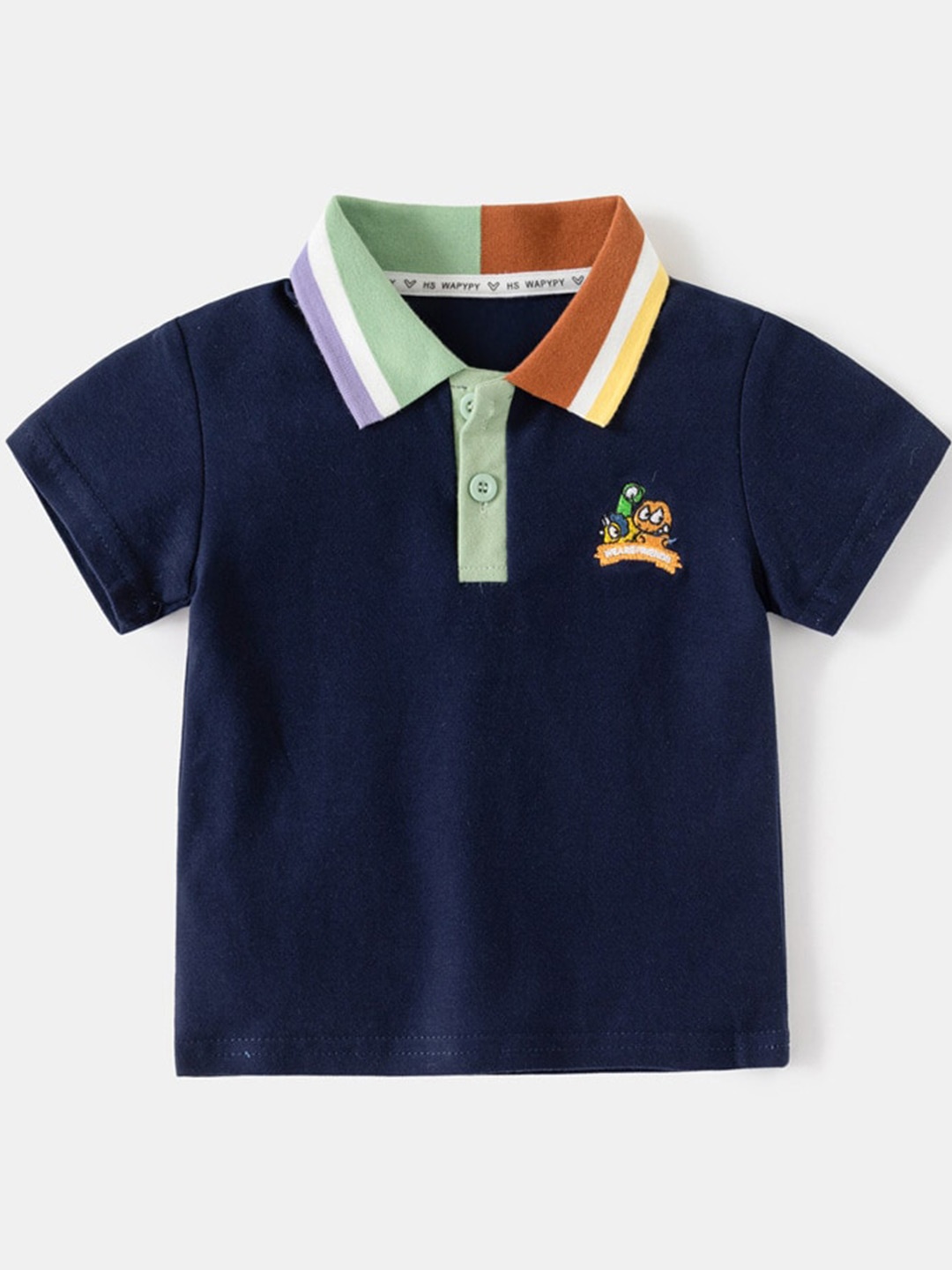 

StyleCast Boys Polo Collar Pure Cotton T-shirt, Navy blue
