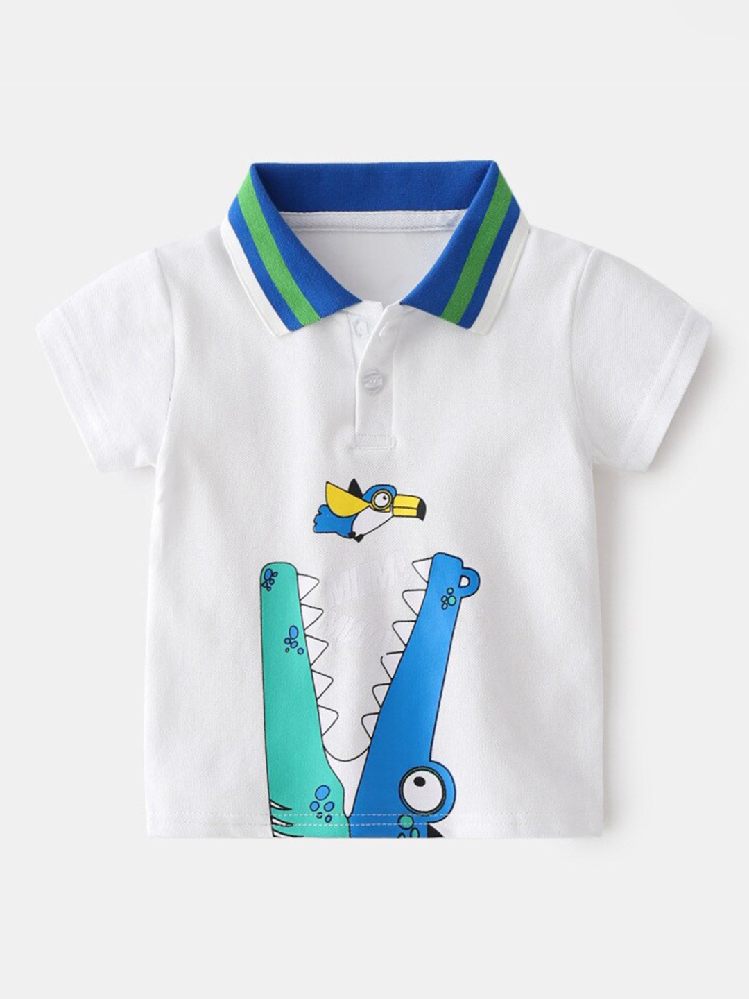 

StyleCast Boys Polo Collar Pure Cotton T-shirt, White