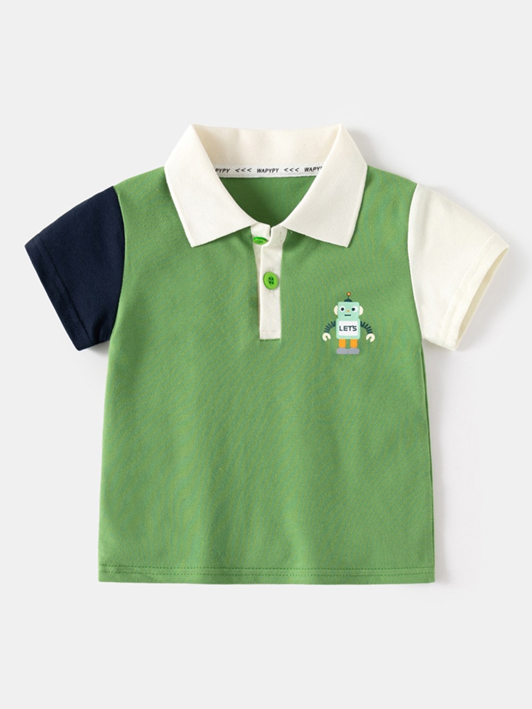 

StyleCast Boys Graphic Printed Polo Collar T-shirt, Green