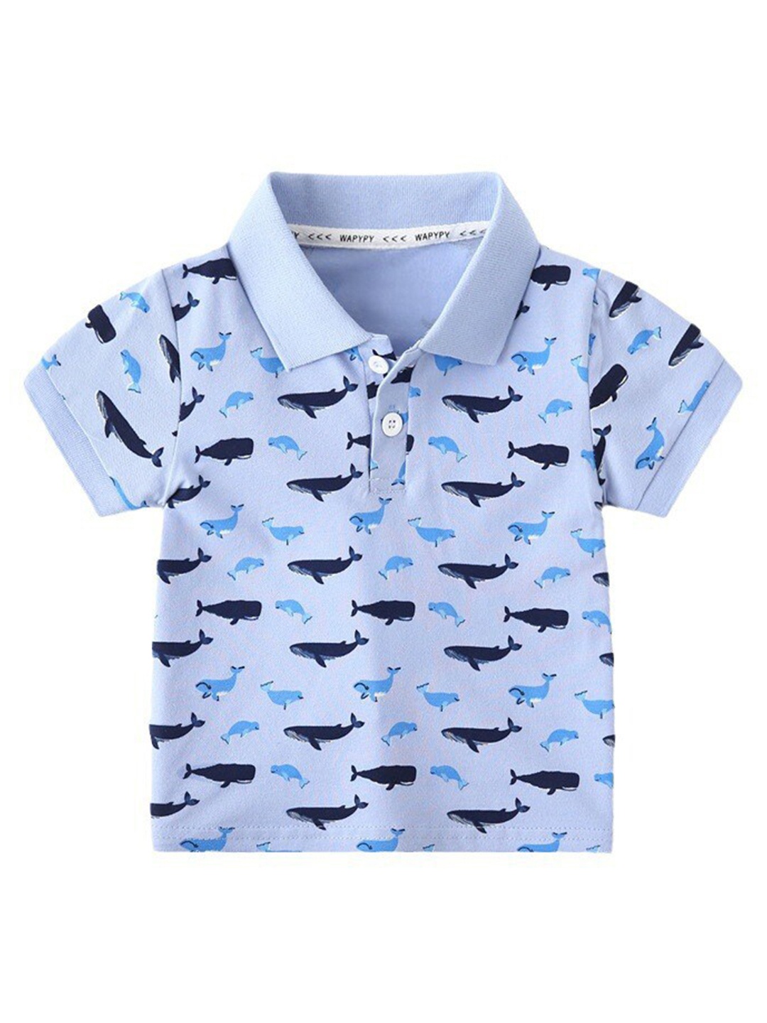 

StyleCast Boys Conversational Printed Polo Collar T-shirt, Blue