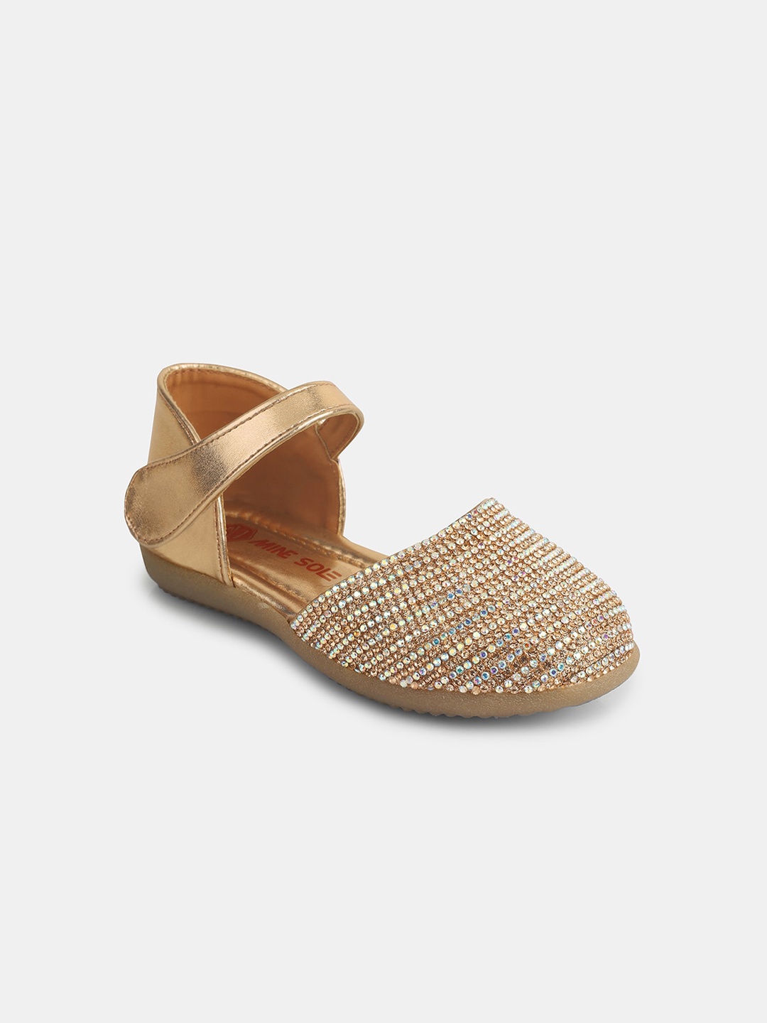 

Minesole Girls Embellished Ballerinas, Rose gold