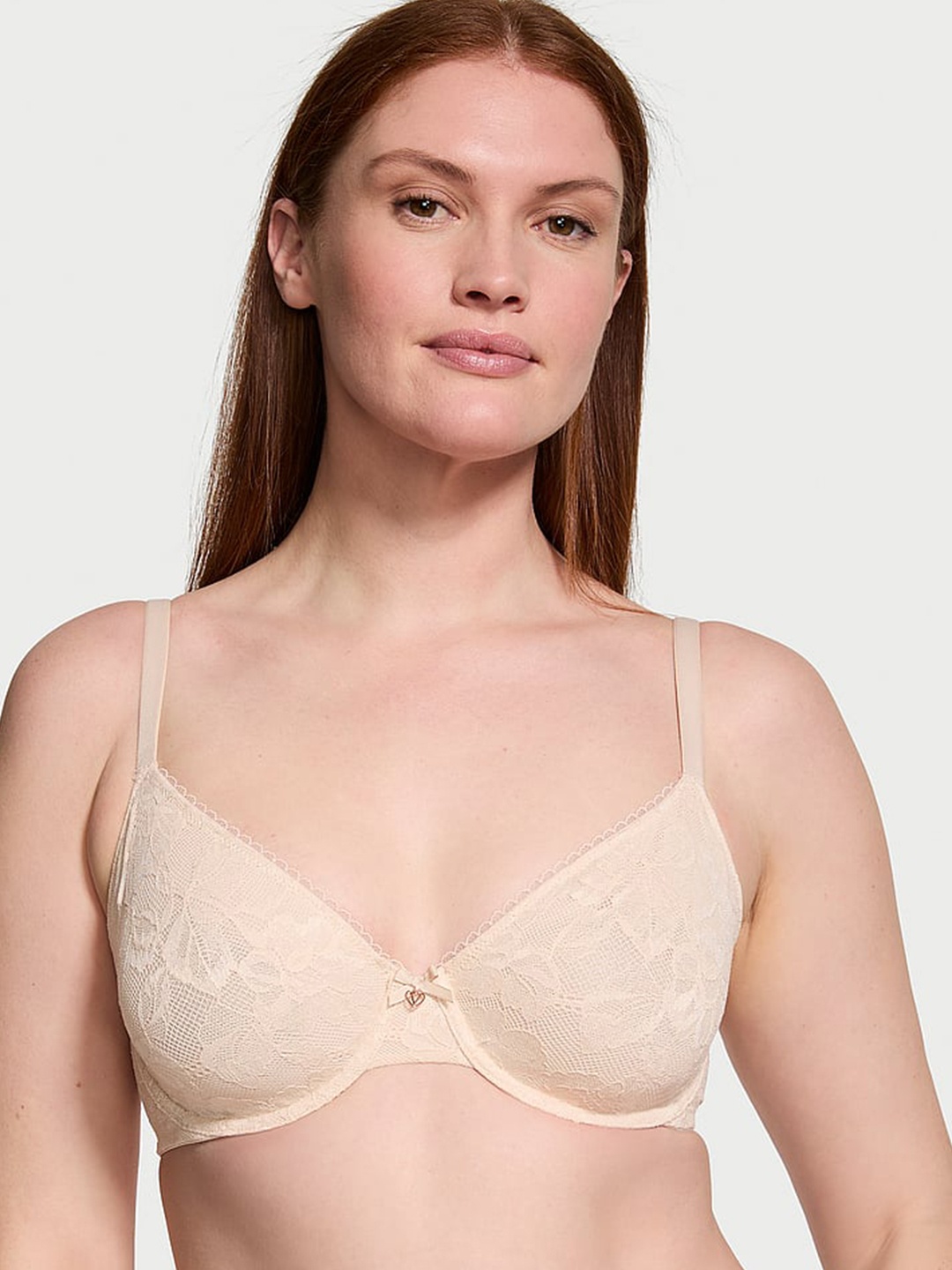 

Victoria's Secret Body by Victoria Floral All Day Comfort Lace Everyday Bra, Beige