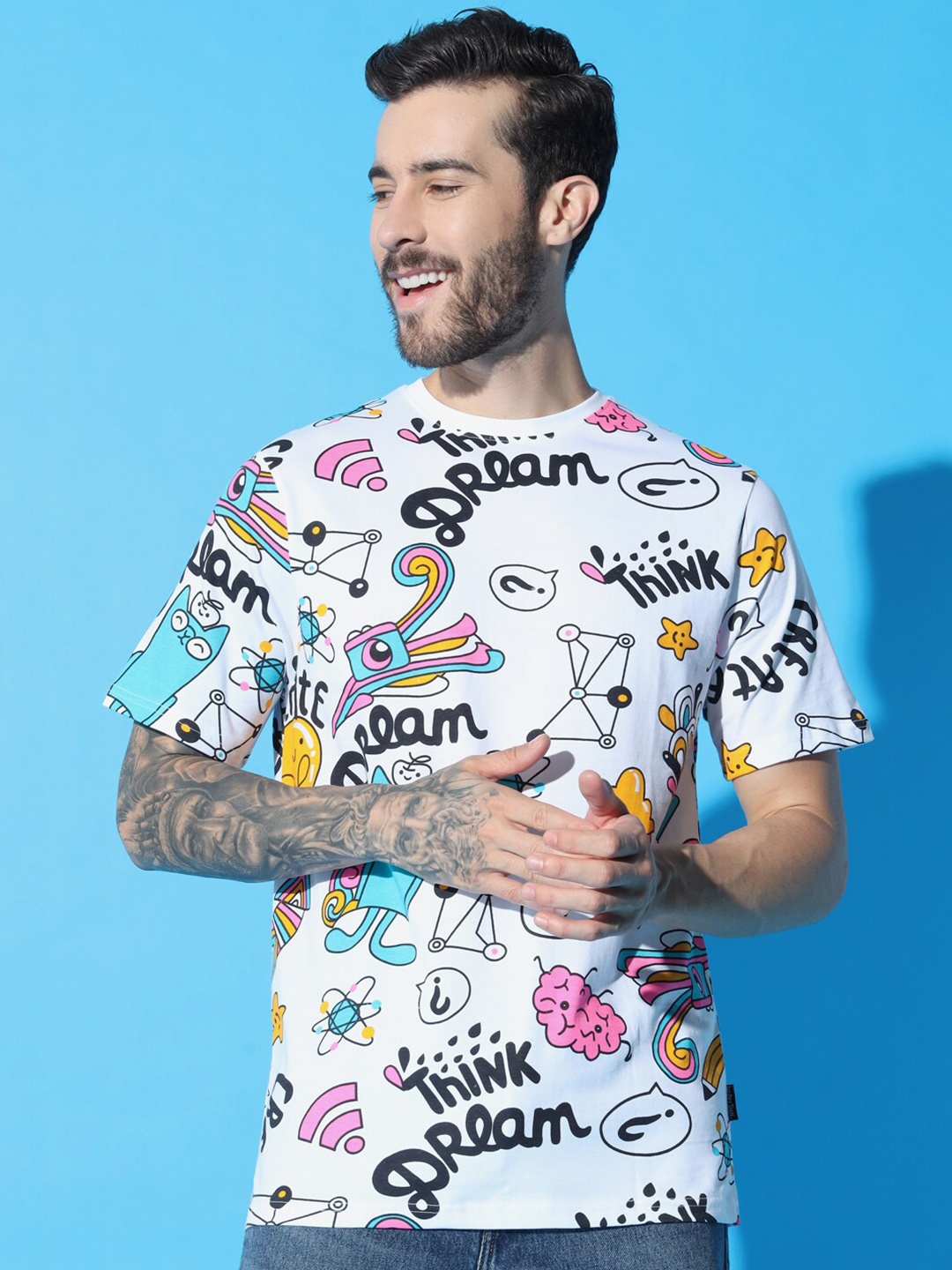 

The Dry State Men Graphic Printed T-shirt, White