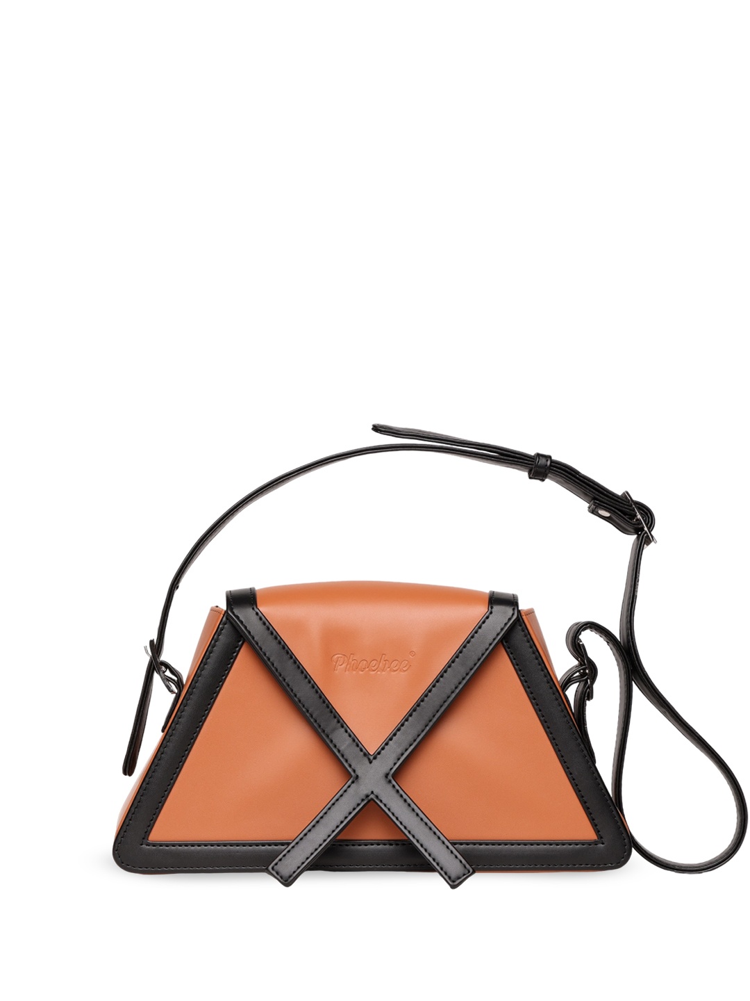 

PHOEBEE Structured Sling Bag, Tan