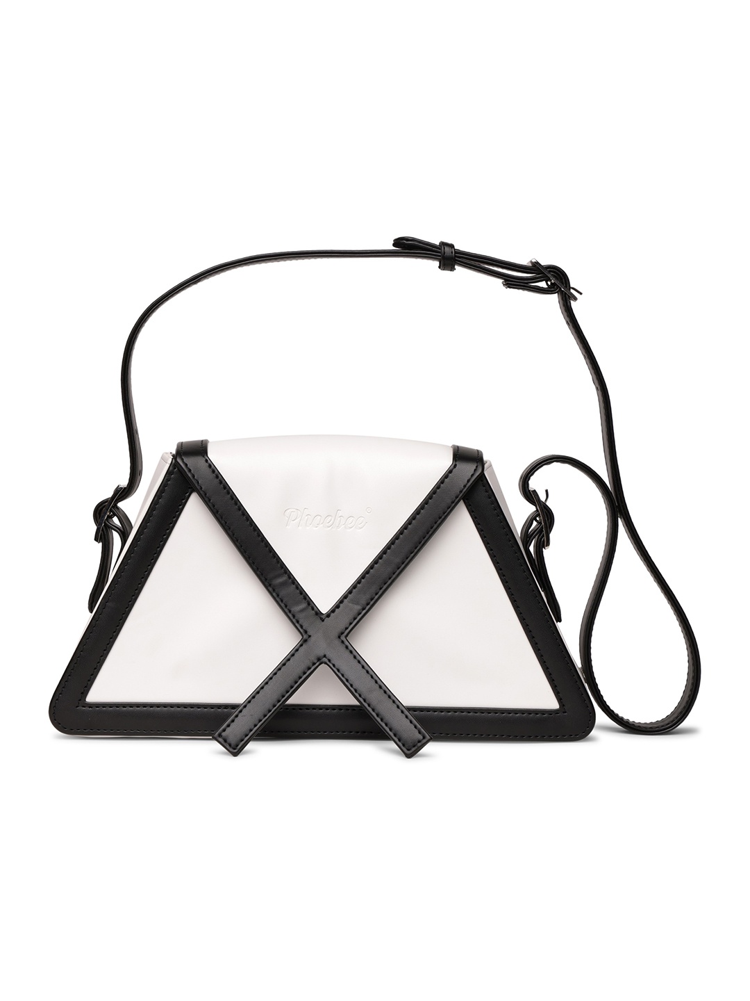 

PHOEBEE PU Structured Handheld Bag, White