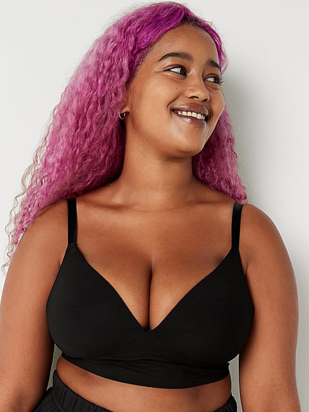 

Victoria's Secret PINK Loungin Wireless Push-Up Bra With All Day Comfort, Black