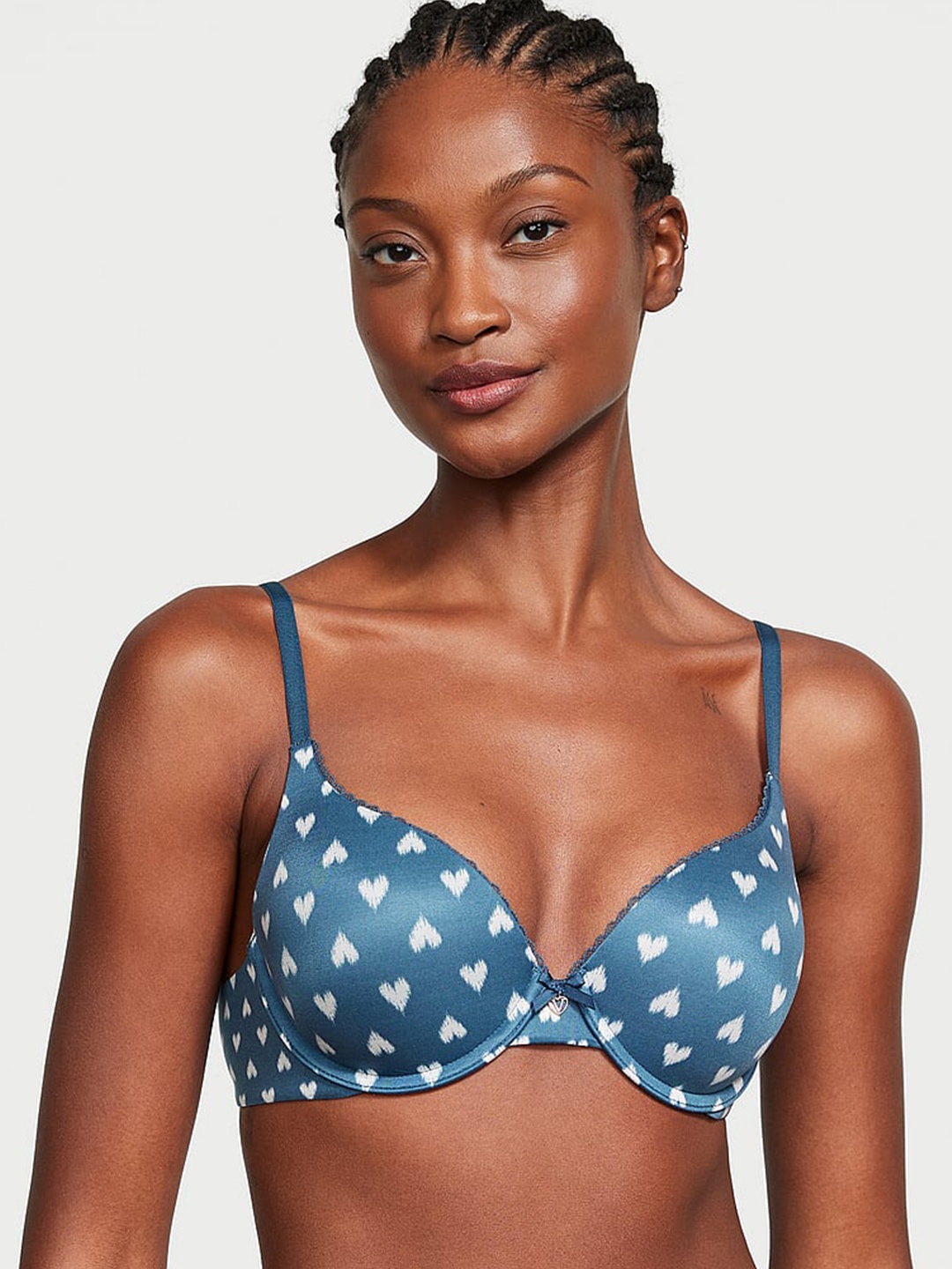 

Victoria's Secret Body by Victoria Printed Perfect Shape Push-Up Bra With All Day Comfort, Blue