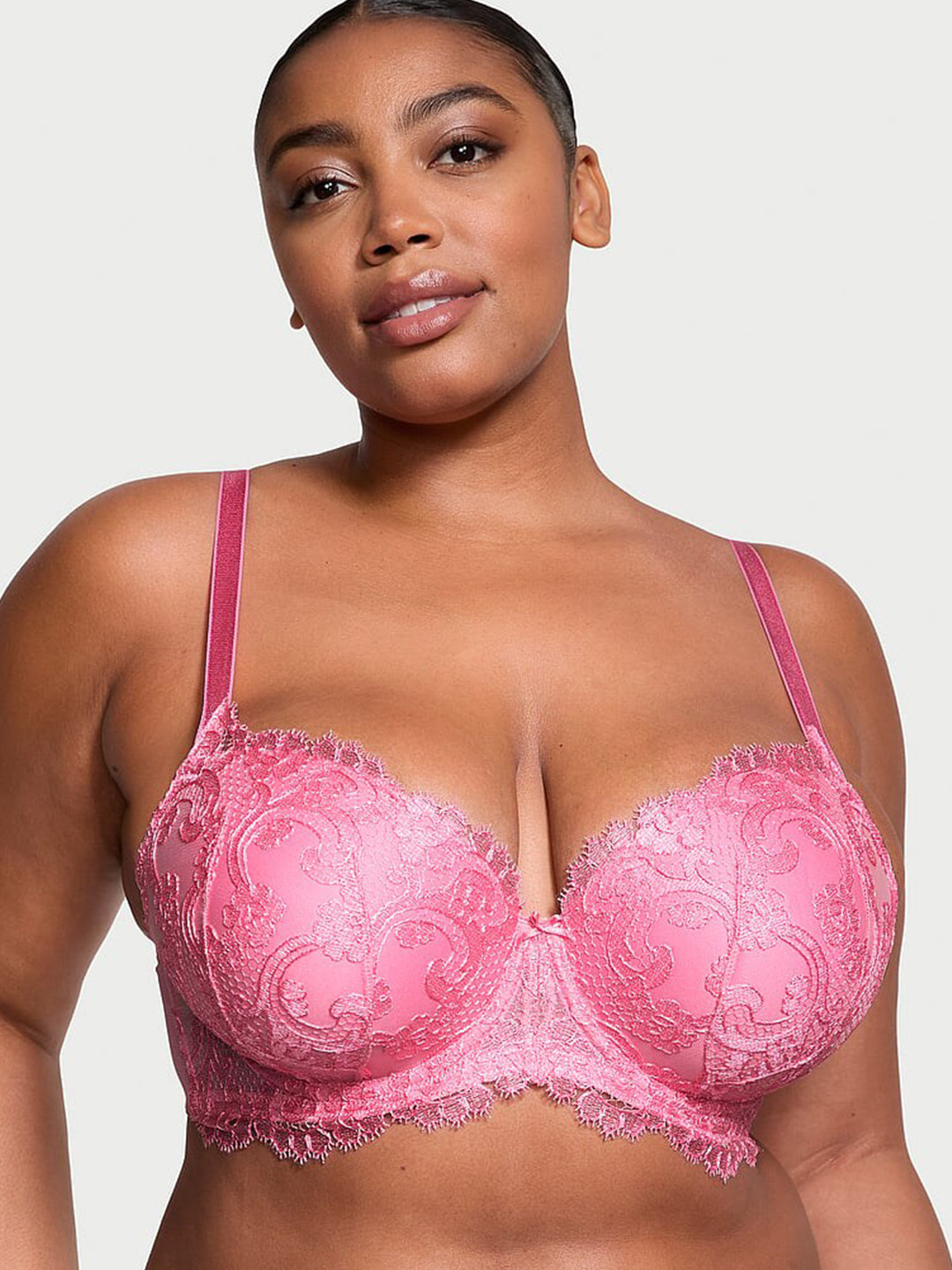

Victoria's Secret Dream Angels Plus Size Embroidery Everyday Bra With All Day Comfort, Pink