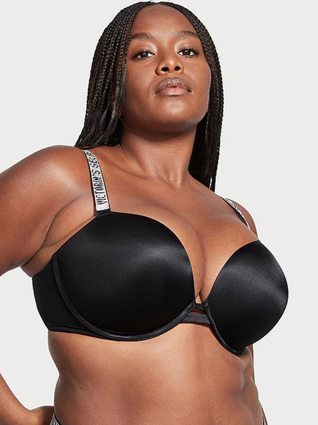 

Victoria's Secret Very Sexy Shine Strap Plus Size Push-Up Bra With All Day Comfort, Black