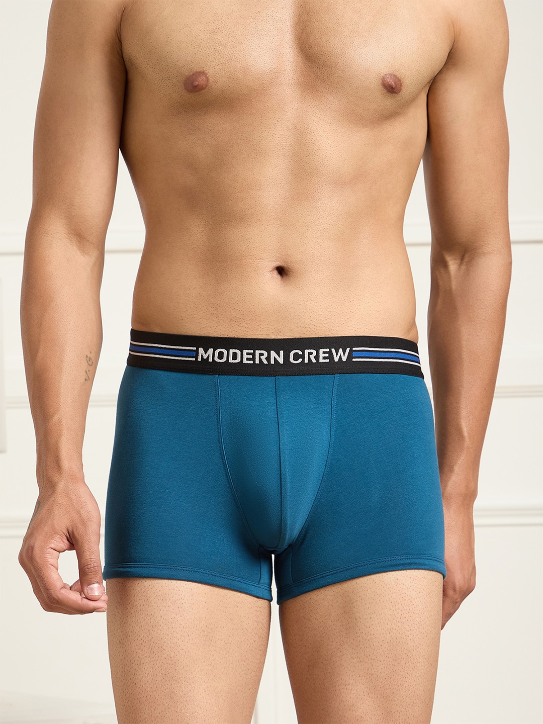 

MODERN CREW Men CoolSense Cotton Trunk, Blue