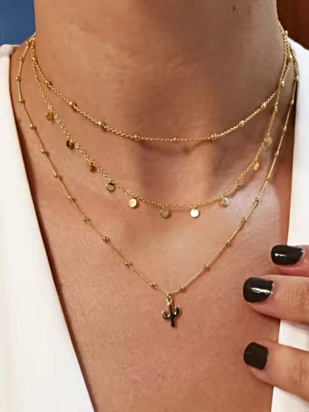 

Proplady Rose Gold-Plated Layered Necklace