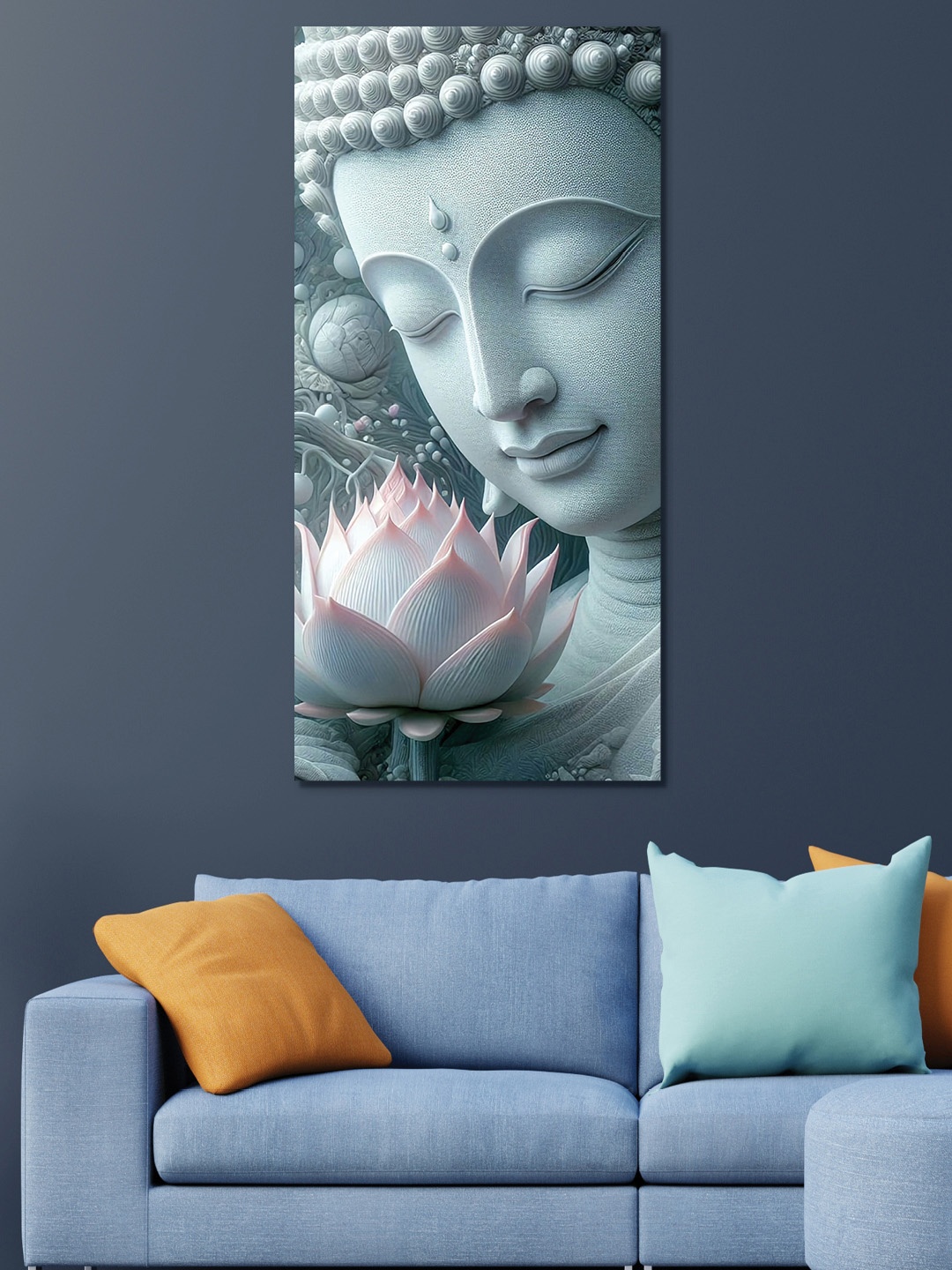 

OLIVE TREE Grey & Pink Religious Canvas Wall Art