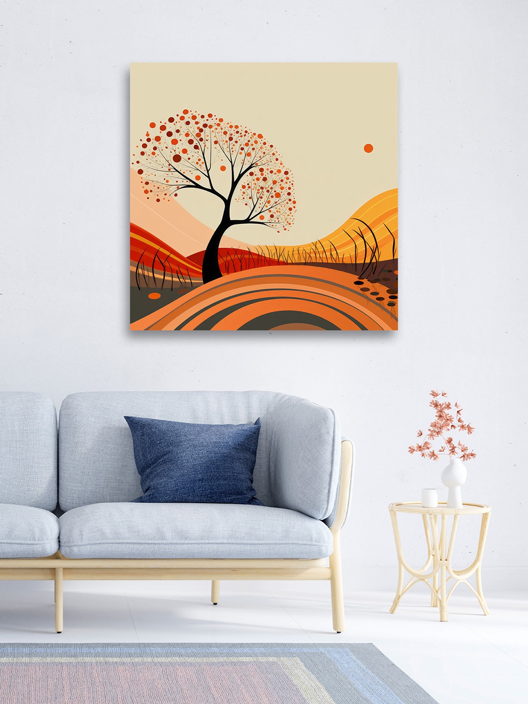 

OLIVE TREE Yellow & Red Canvas Paintings Wall Art