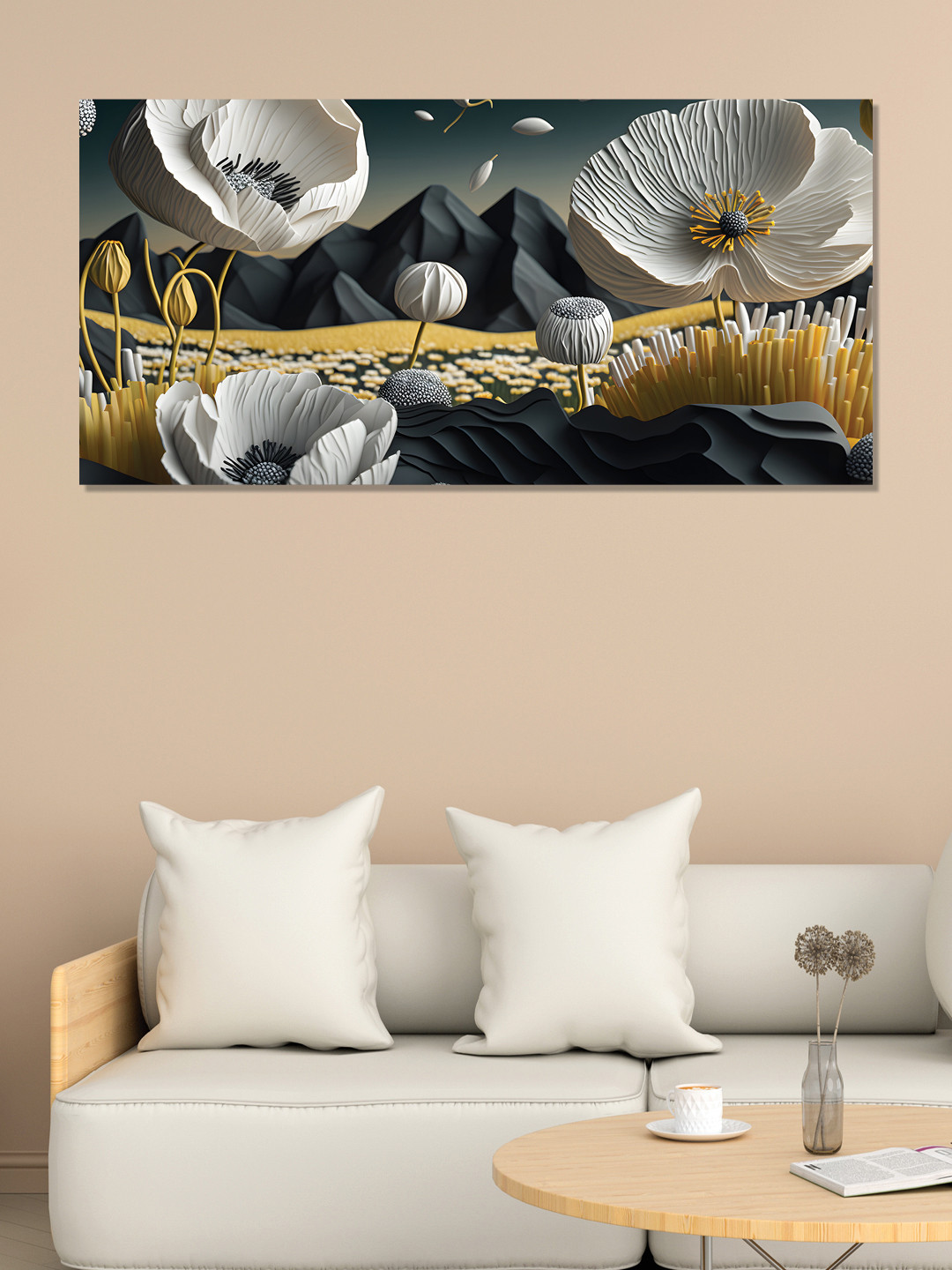 

OLIVE TREE White & Black Floral and Botanical Canvas Paintings Wall Art