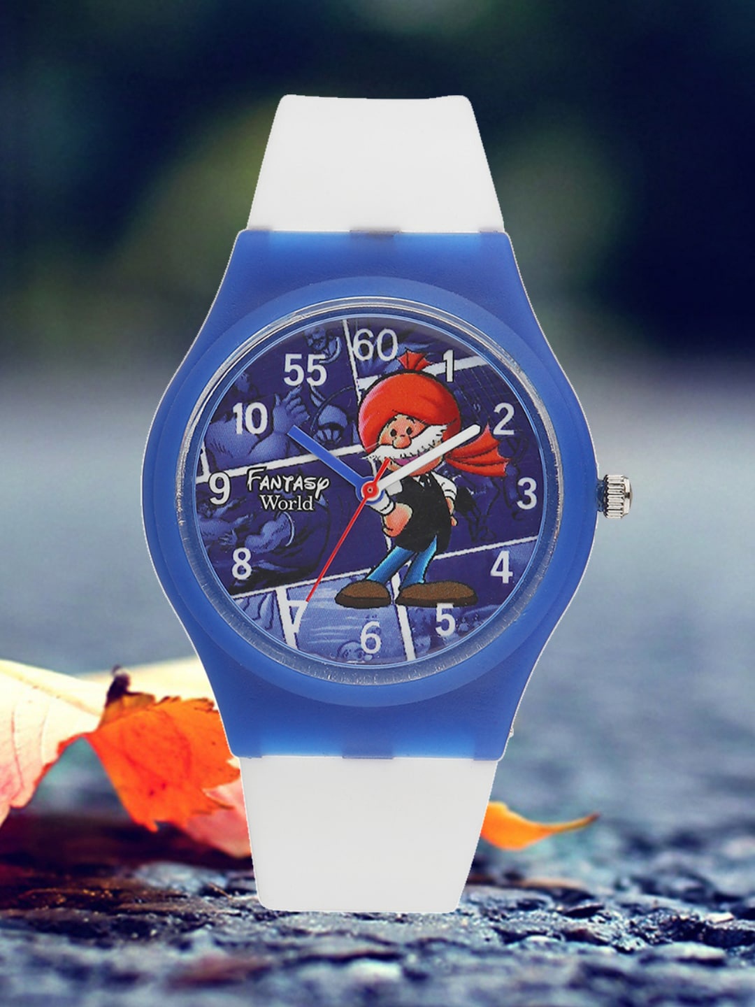 

Fantasy World Kids Printed Dial & Straps Analogue Watch FW24-011-D.BL-WH01, Blue