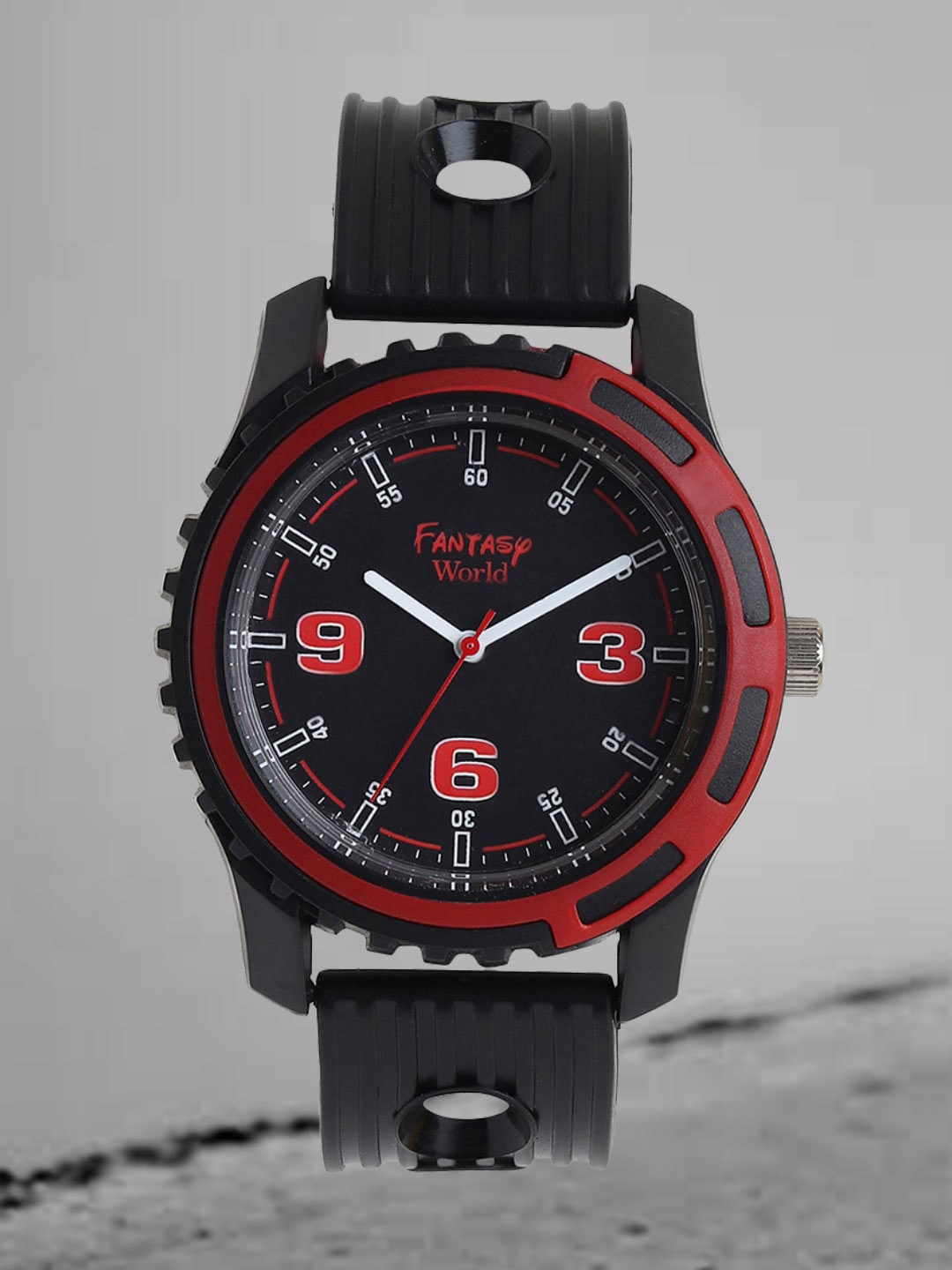 

Fantasy World Kids Printed Dial & Straps Analogue Watch FW24-010-BK-RD, Black