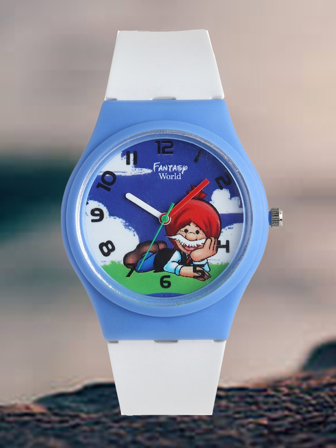 

Fantasy World Kids Printed Dial & Straps Analogue Watch FW24-011-L.BL-WH01, Blue