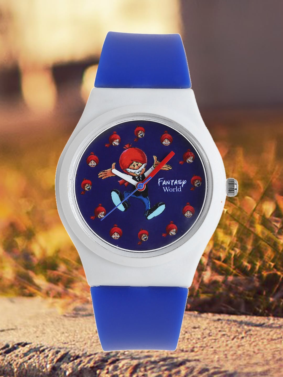 

Fantasy World Unisex Kids Embellished Dial & Straps Analogue Watch FW24-011-WH-D.BL01, Blue