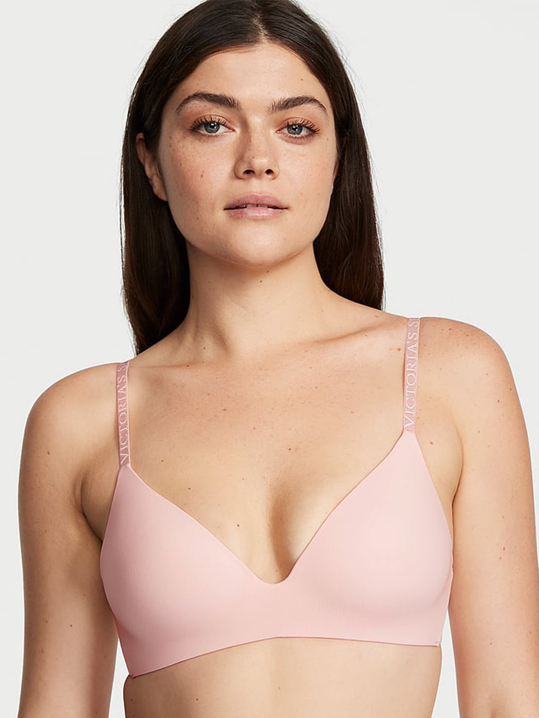 

Victoria's Secret The T-shirt Lightly Lined Smooth Micro-Rib Wireless T-shirt Bra, Pink