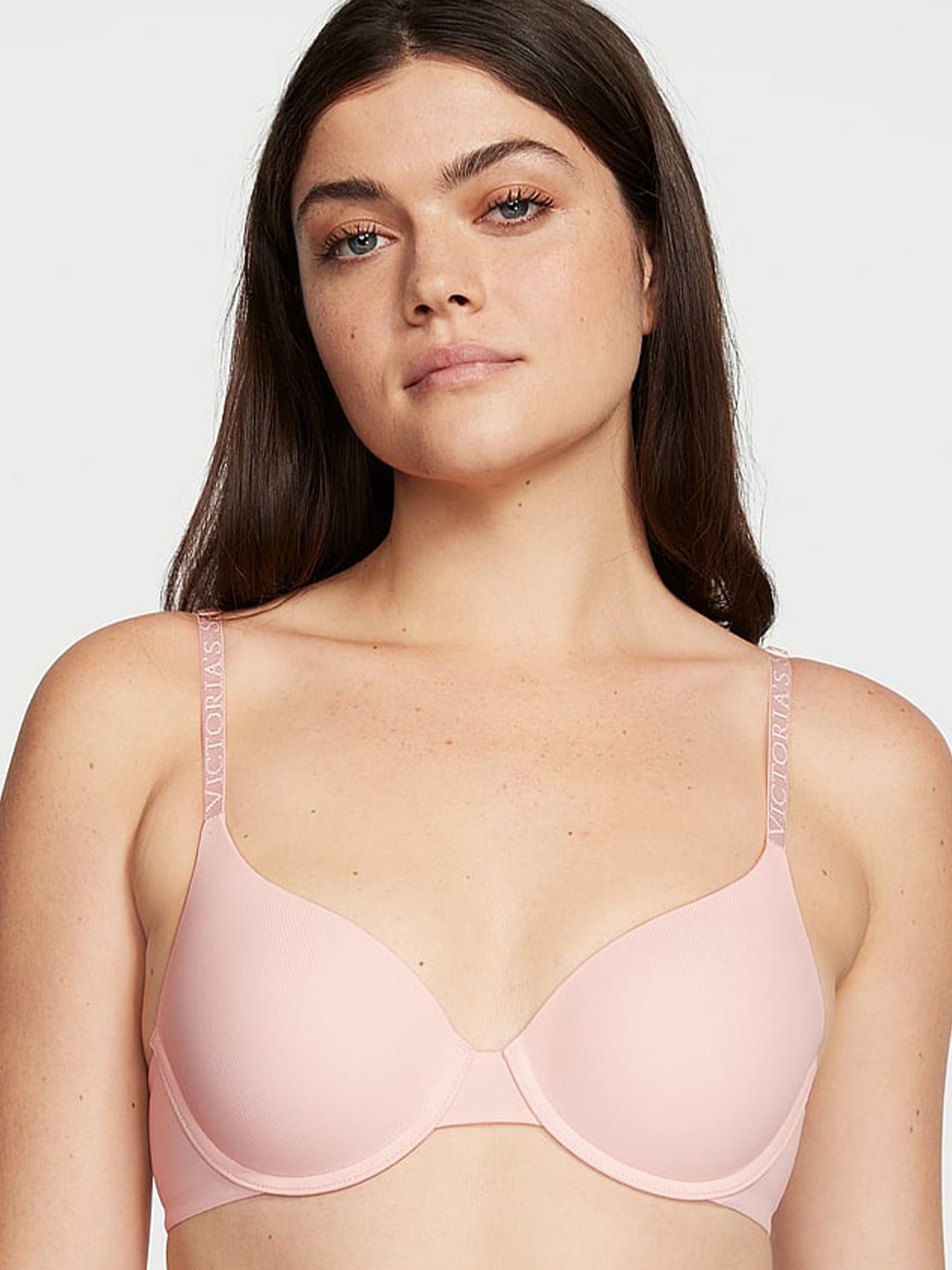

Victoria's Secret The T-shirt Lightly Lined Smooth Micro-Rib Demi T-shirt Bra, Pink
