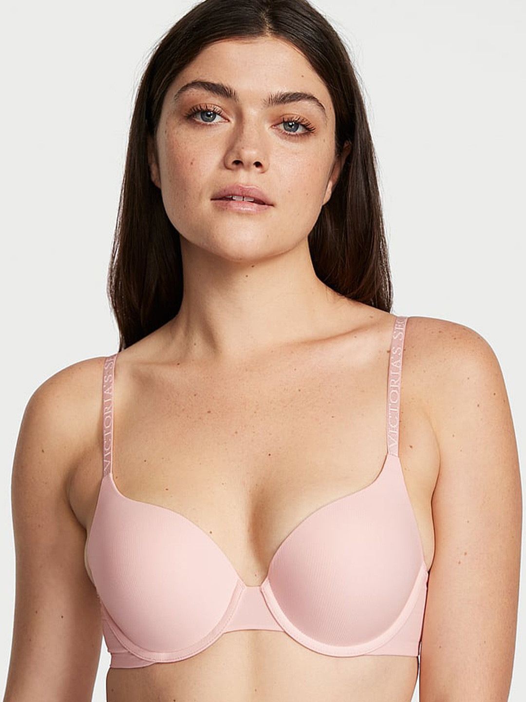 

Victoria's Secret The T-shirt Perfect Shape Smooth Micro-Rib Push-Up Bra - All Day Comfort, Pink
