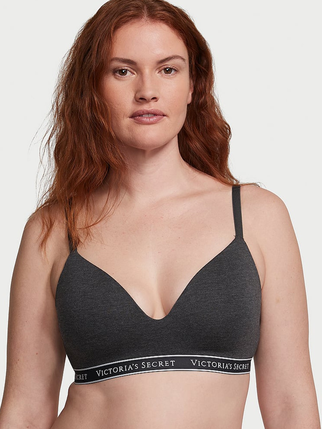 

Victoria's Secret The T-shirt Medium Coverage Lightly Padded Bra-All Day Comfort, Grey