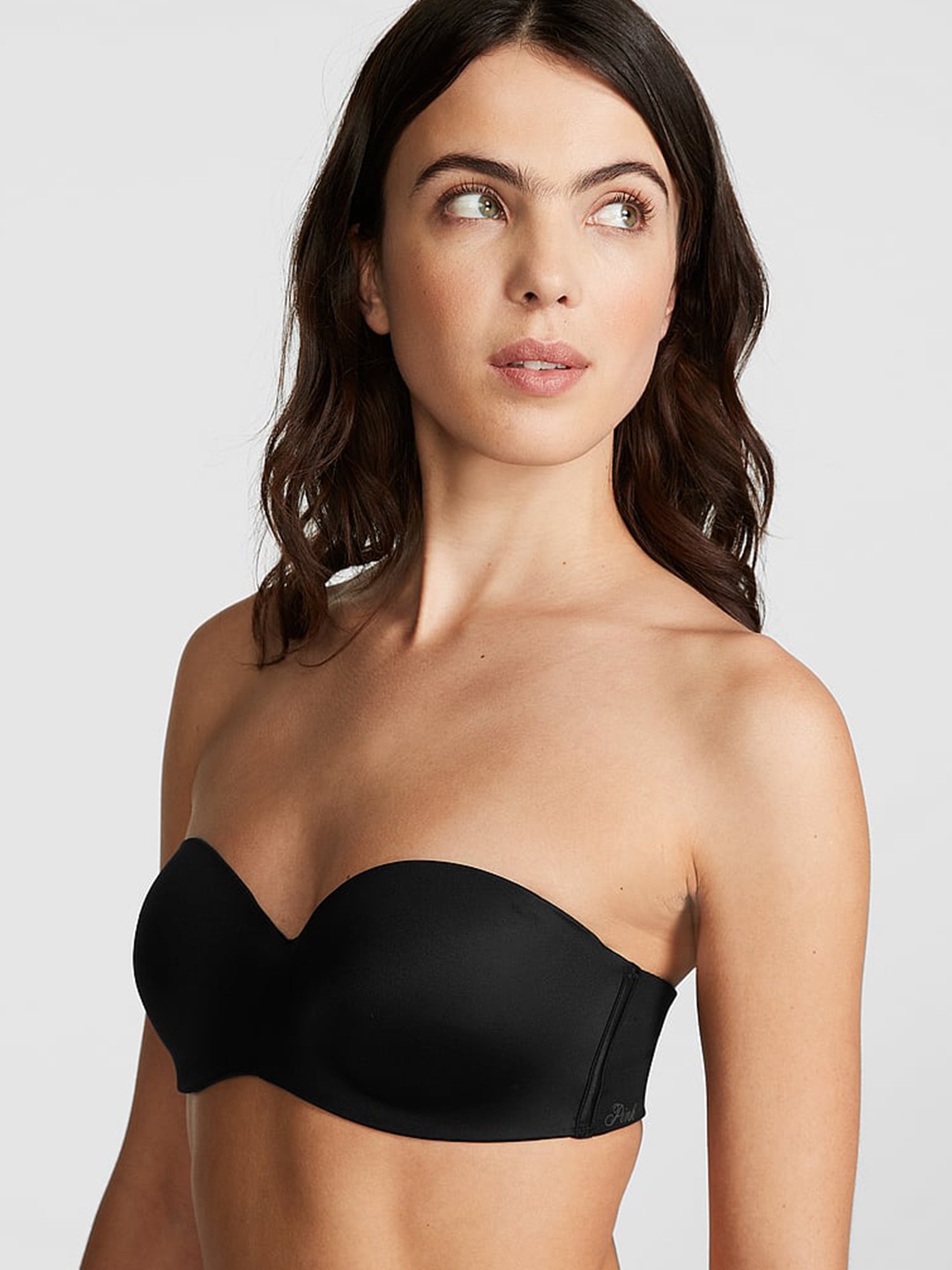 

Victoria's Secret PINK Wear Everywhere Strapless All Day Comfort Push-Up Bra, Black