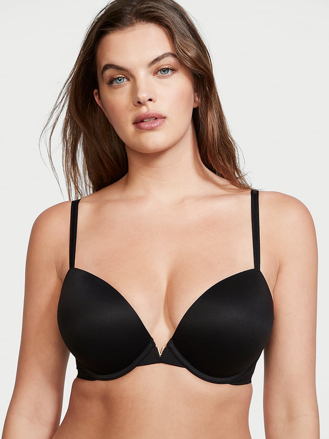 

Victoria's Secret Love Cloud Lightly Padded Plunge Bra With All Day Comfort, Black