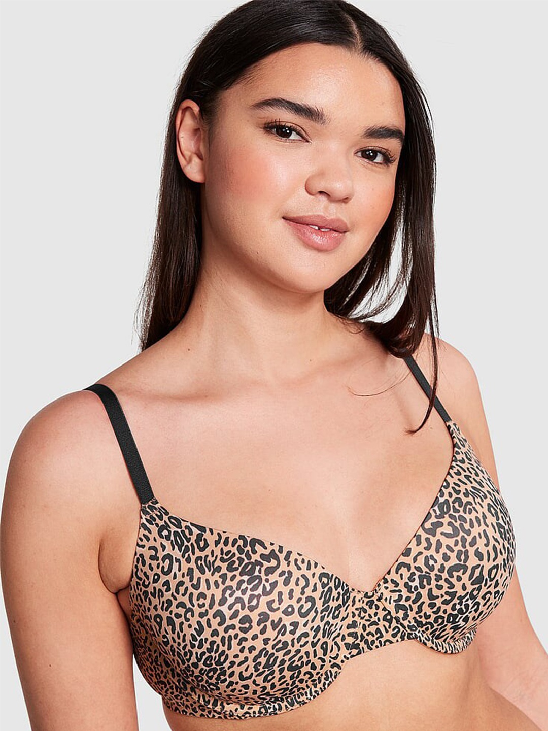 

Victoria's Secret PINK Wear Everywhere Lightly Padded T-shirt Bra With All Day Comfort, Brown