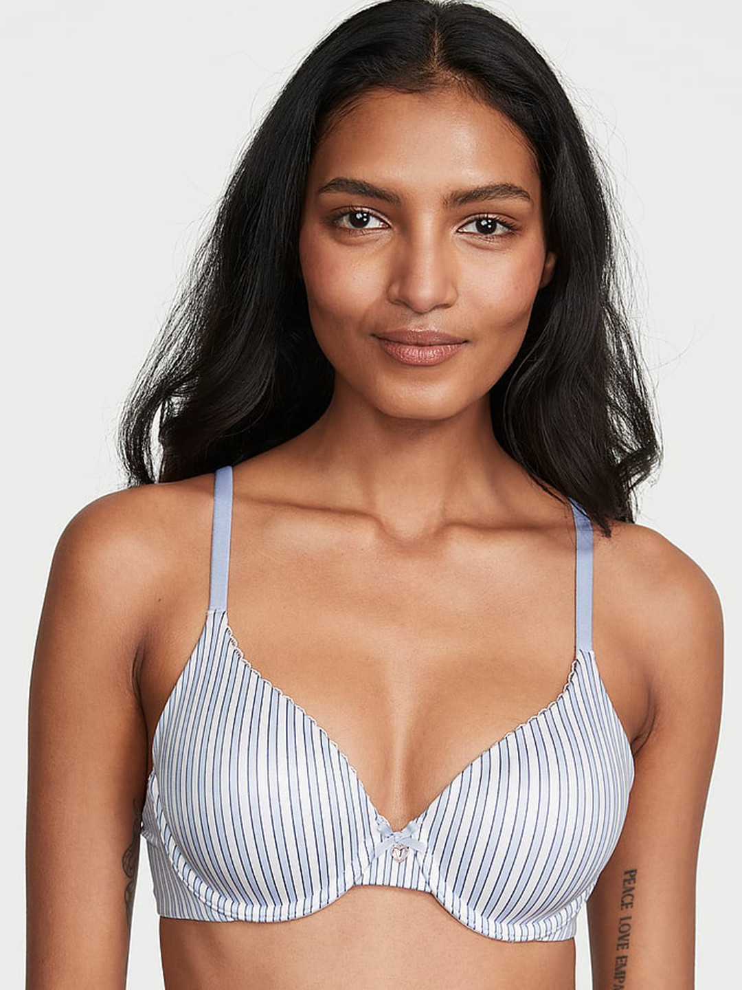 

Victoria's Secret Body by Victoria Striped Lightly Padded Everyday Bra - All Day Comfort, Blue