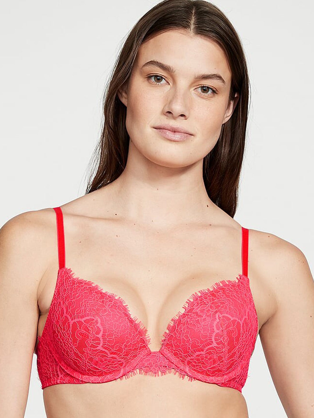 

Victoria's Secret Dream Angels Medium Coverage Lightly Padded Push-Up Bra-All Day Comfort, Pink