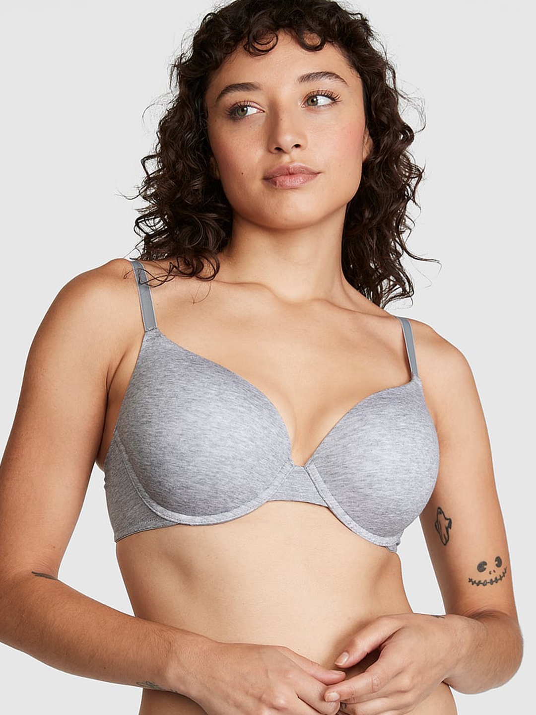 

Victoria's Secret PINK Wear Everywhere Heavily Padded Push-Up Bra-All day Comfort, Grey