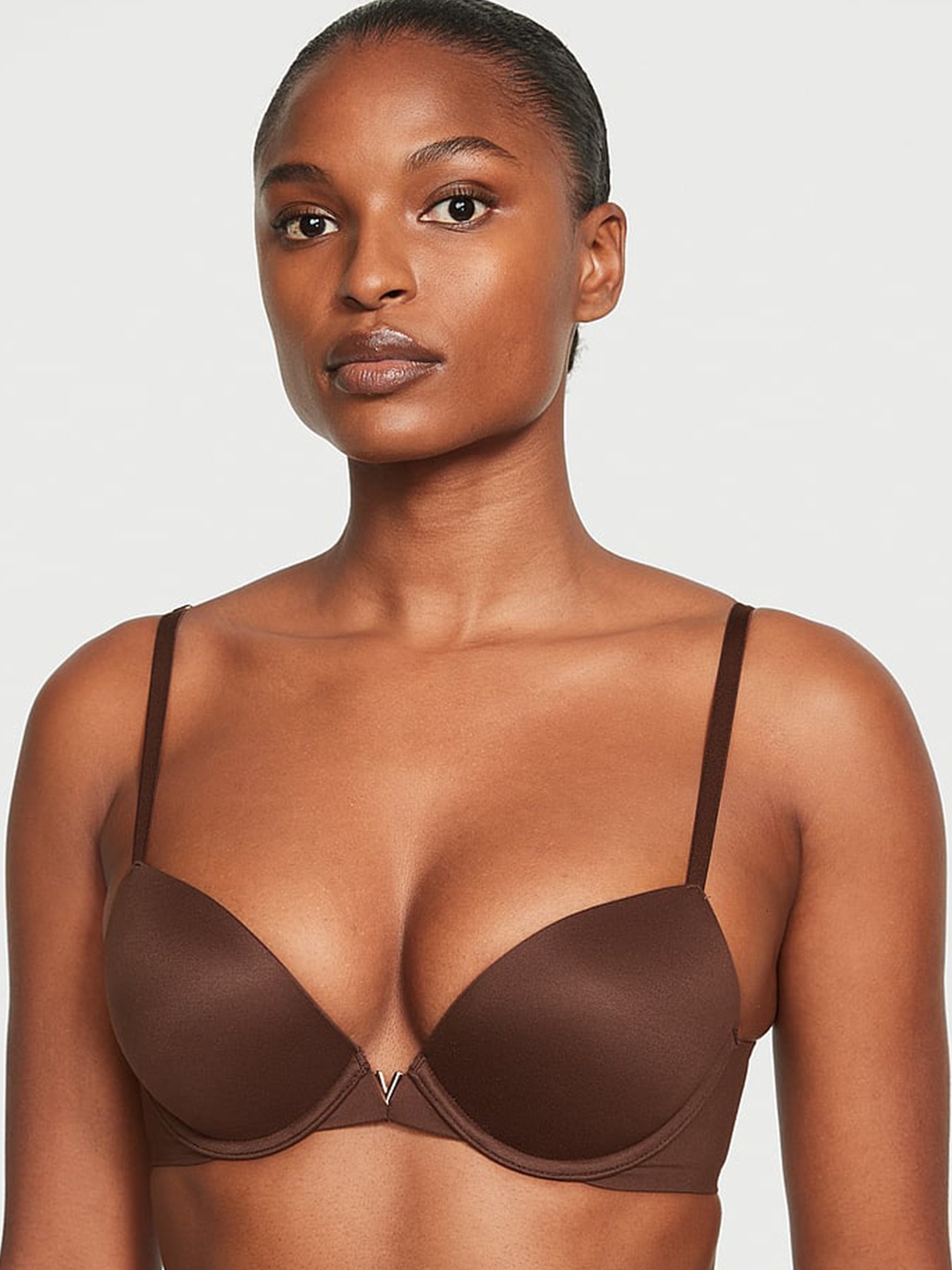 

Victoria's Secret Love Cloud Medium Coverage Lightly Padded Push-Up Bra-All Day Comfort, Brown