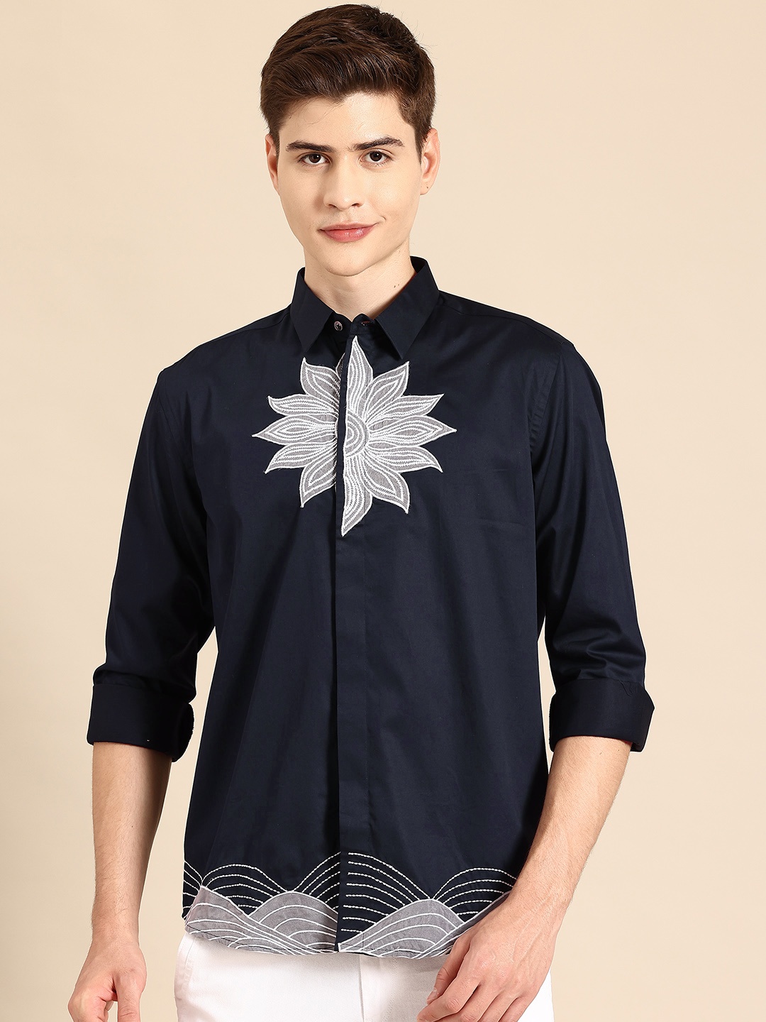 

Sayisha Men Semi Opaque Casual Shirt, Blue