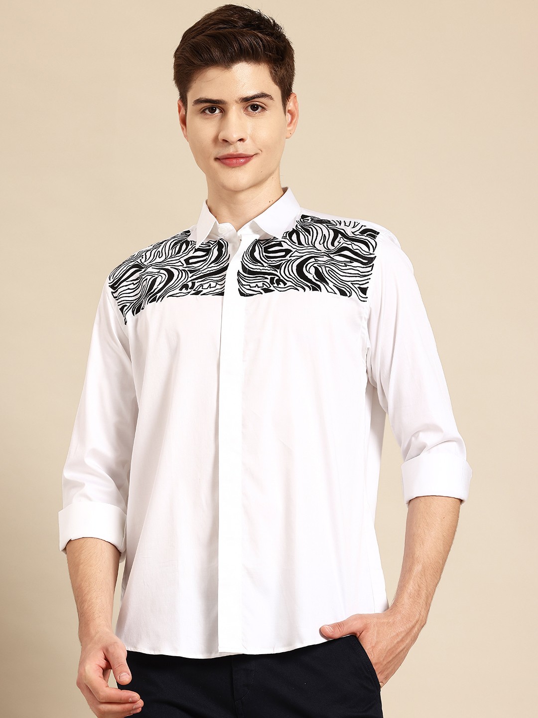 

Sayisha Semi Opaque Casual Shirt, White