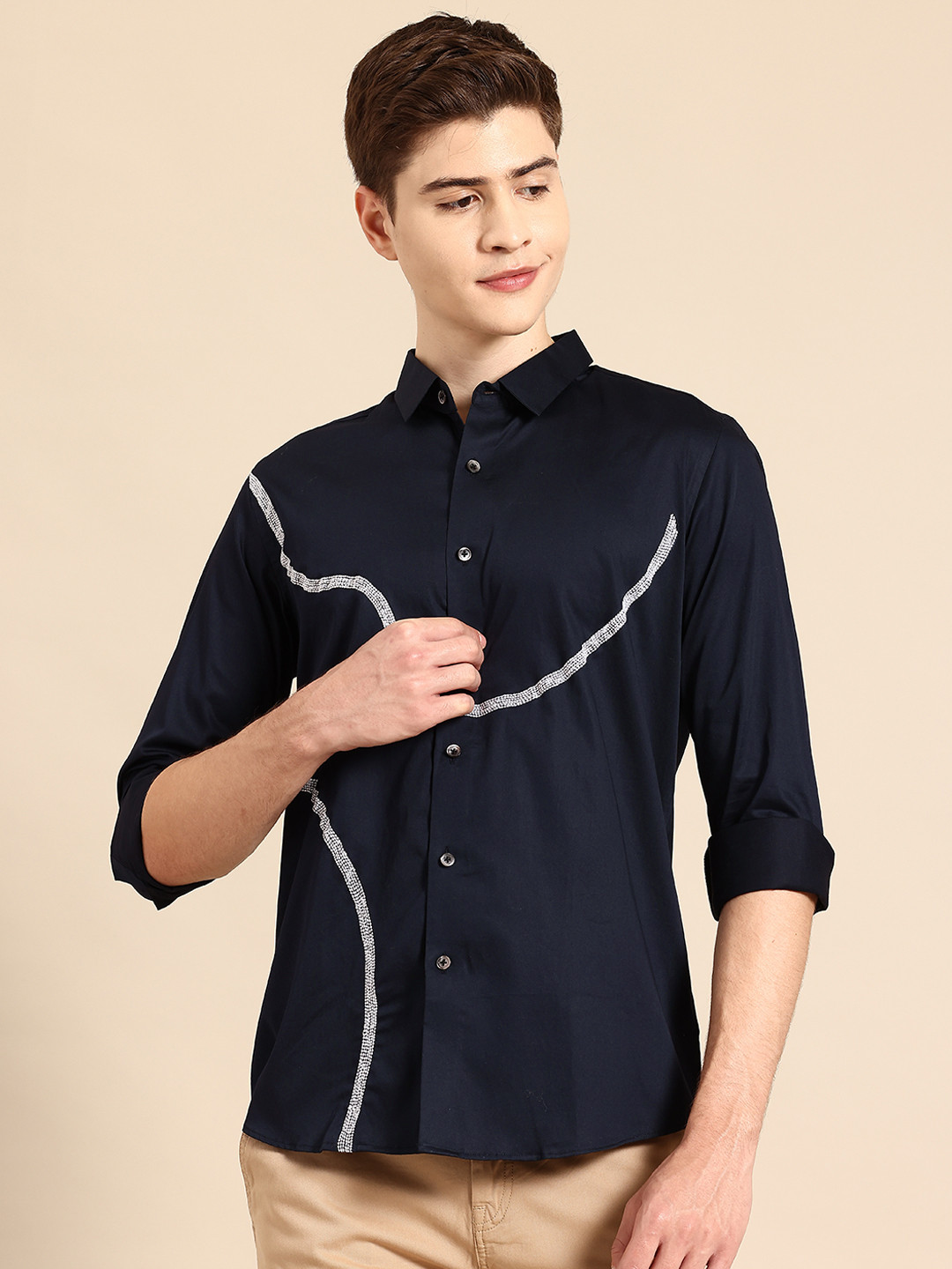 

Sayisha Semi Opaque Casual Shirt, Blue