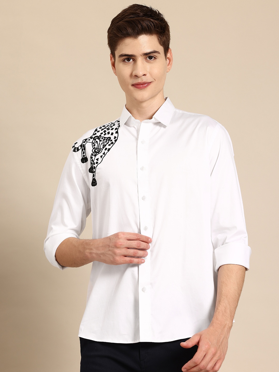 

Sayisha Semi Opaque Casual Shirt, White