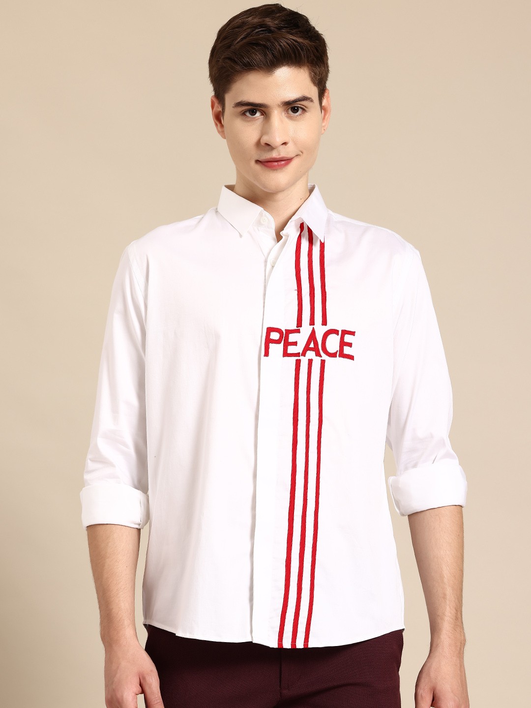 

Sayisha Semi Opaque Casual Shirt, White