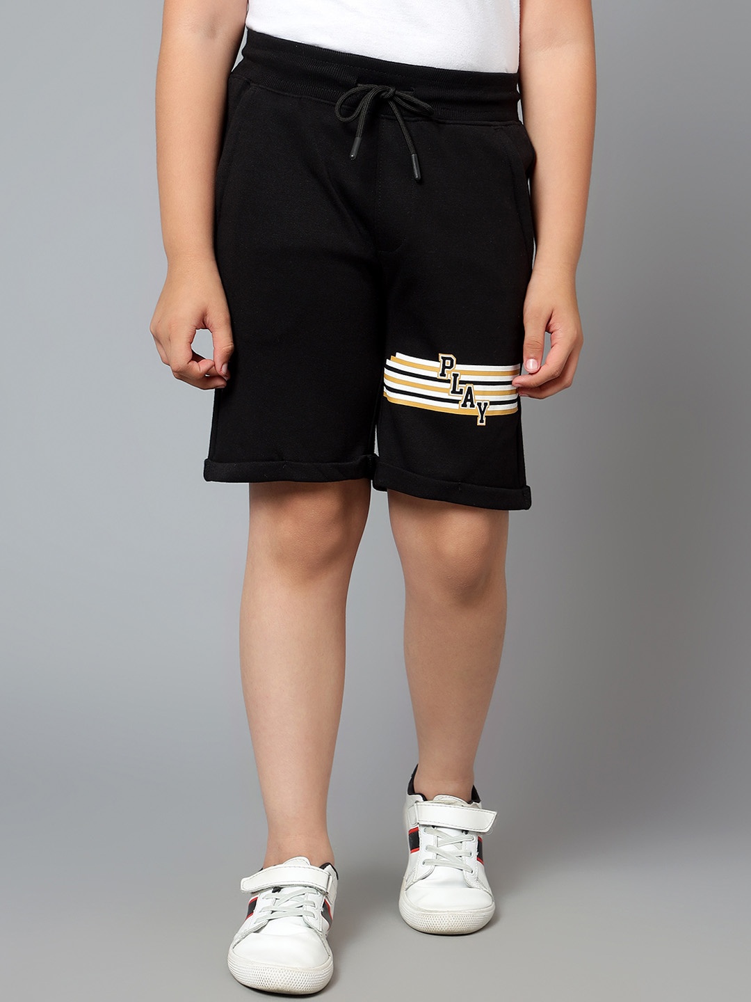 

Cantabil Boys Mid-Rise Shorts, Black