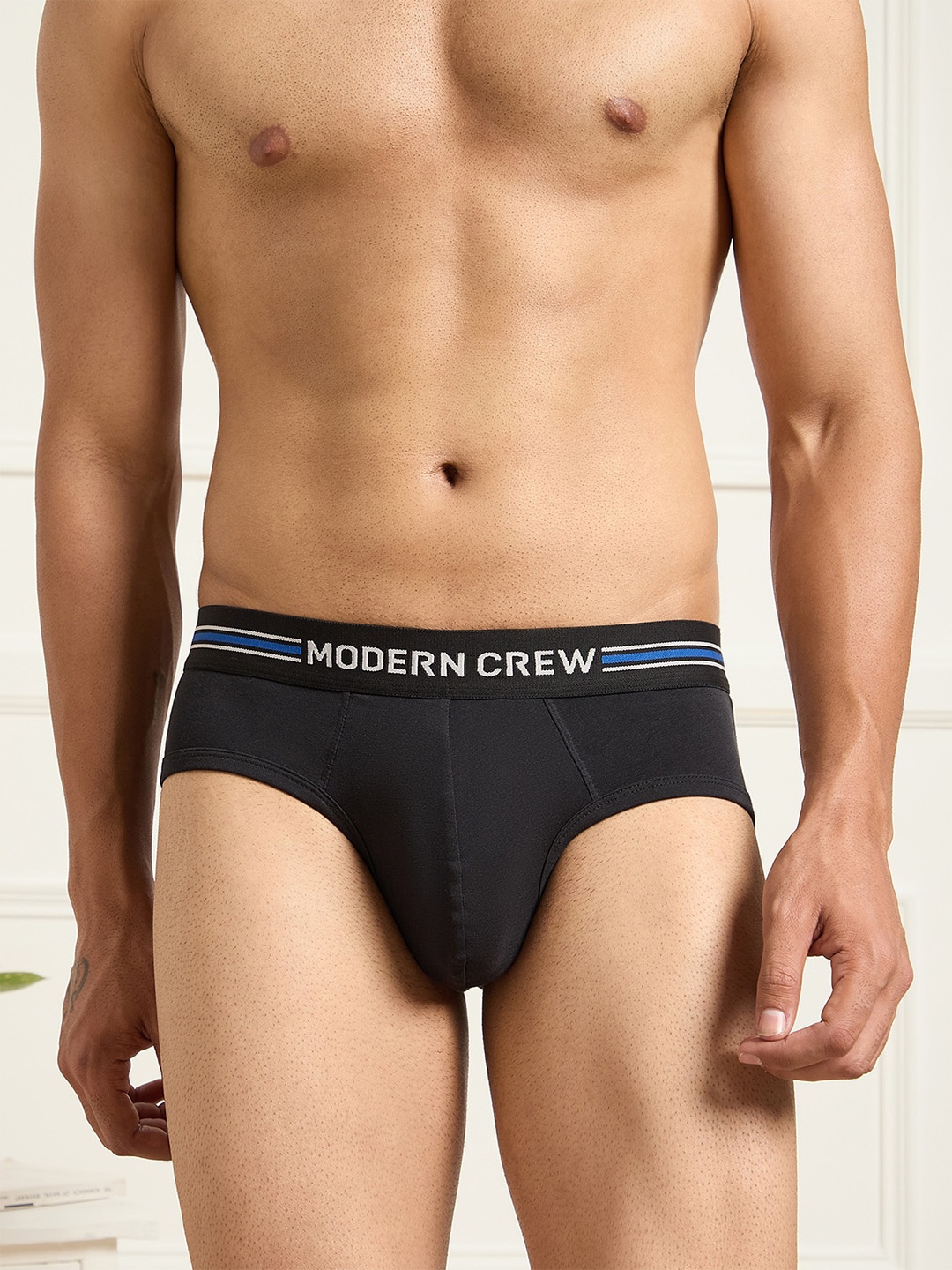 

MODERN CREW Men Pack of 2 CoolSense Cotton Briefs, Multi