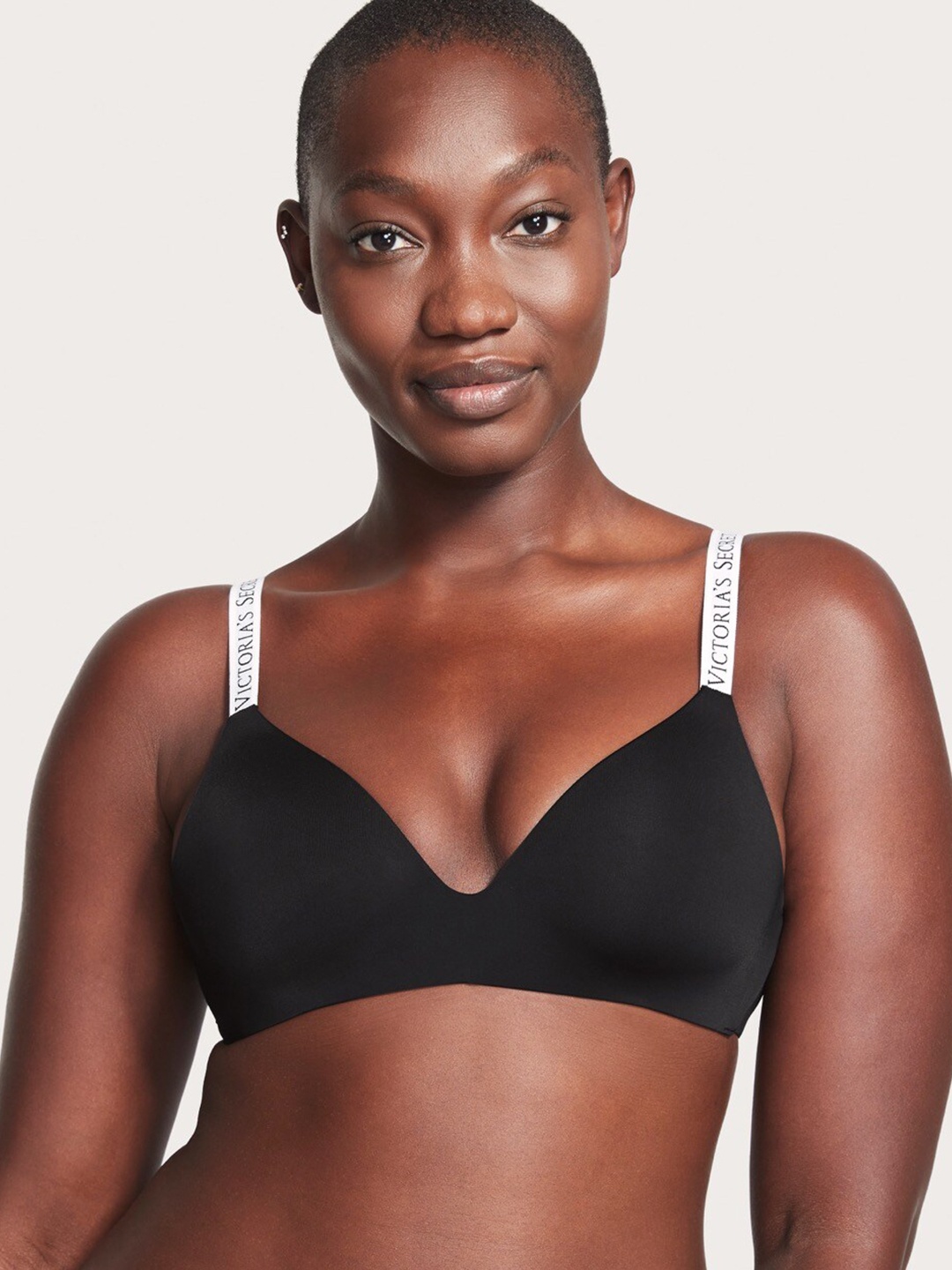 

Victoria's Secret The T-shirt Lightly-Lined Wireless Bra With All Day Comfort, Black