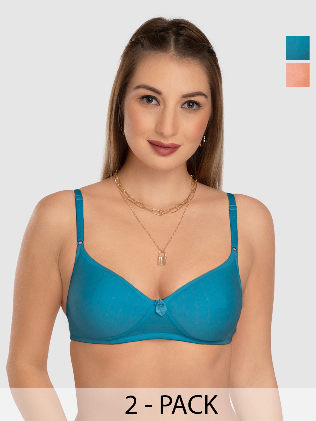 

Daisy Dee Pack Of 2 Full Coverage All Day Comfort Everyday Bra, Blue