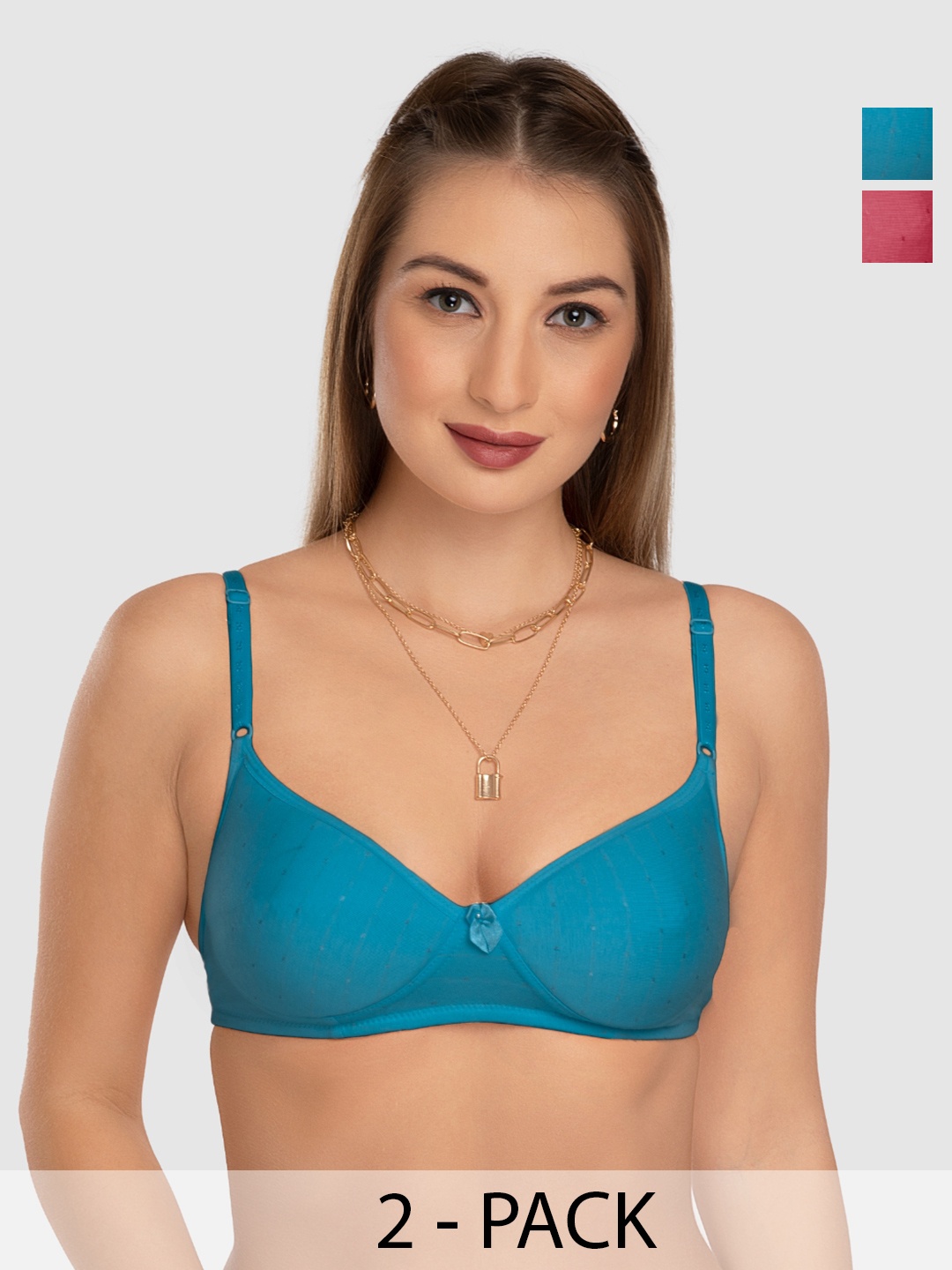 

Daisy Dee Pack Of 2 Full Coverage All Day Comfort Everyday Bra, Blue