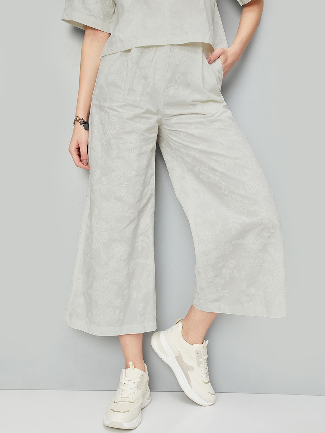 

max Women Cotton Culottes Trouser, Off white