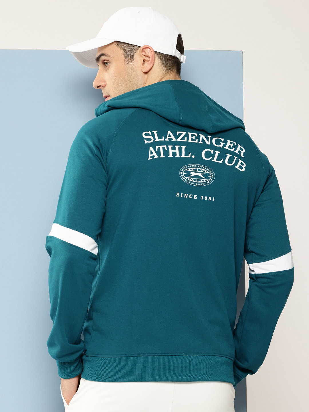 

Slazenger Printed Hooded Athleisure Sweatshirt, Teal