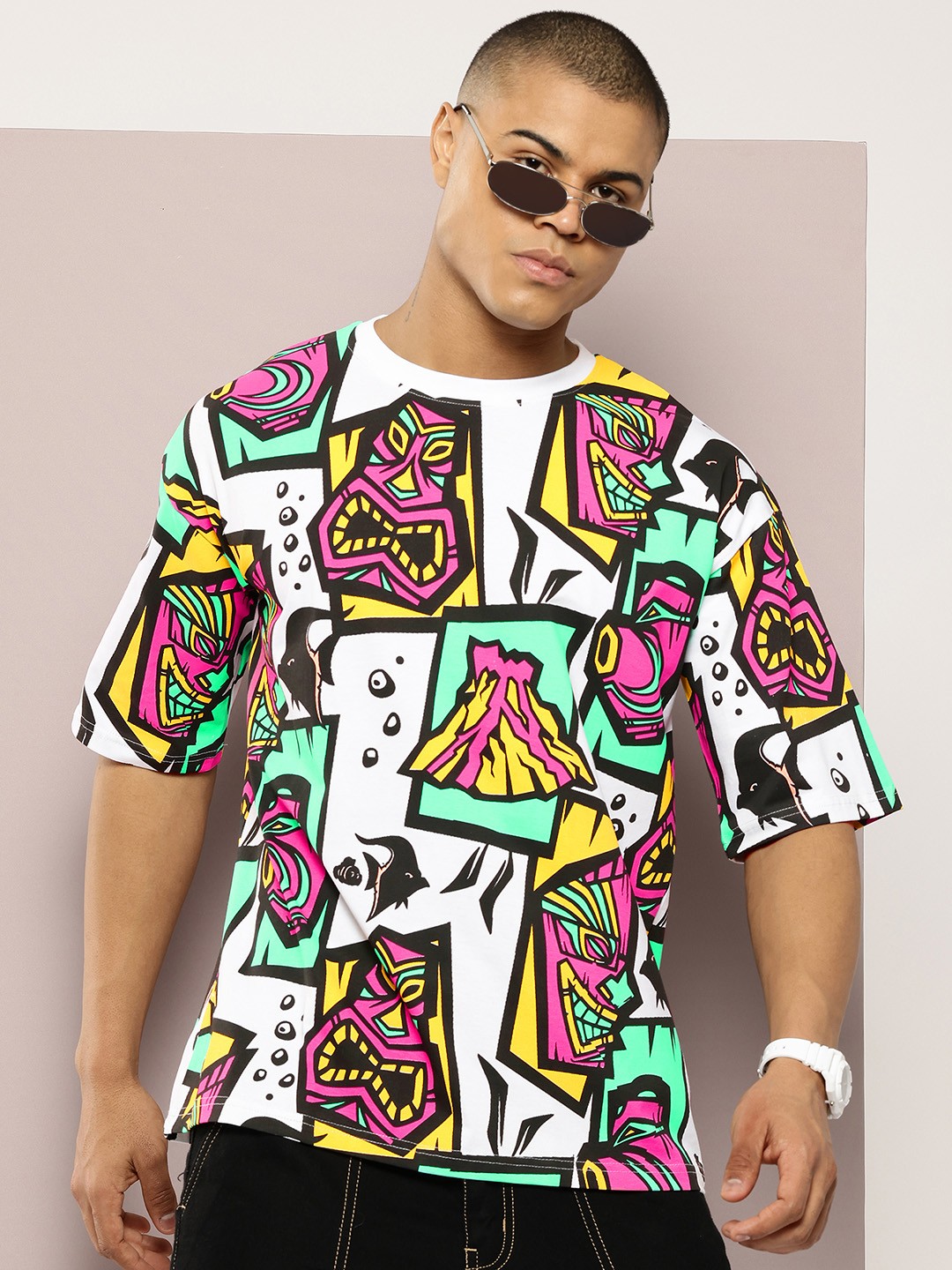 

Kook N Keech Disney Printed Drop-Shoulder Sleeves Pure Cotton T-shirt, White