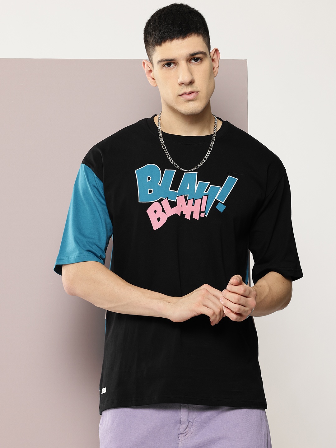 

Kook N Keech Toons Men Tom & Jerry Printed Oversized Pure Cotton T-shirt, Black