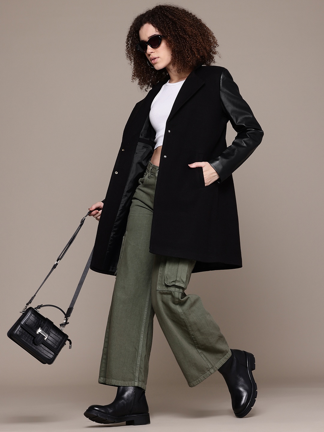 

The Roadster Lifestyle Co. Single Breasted Overcoat, Black