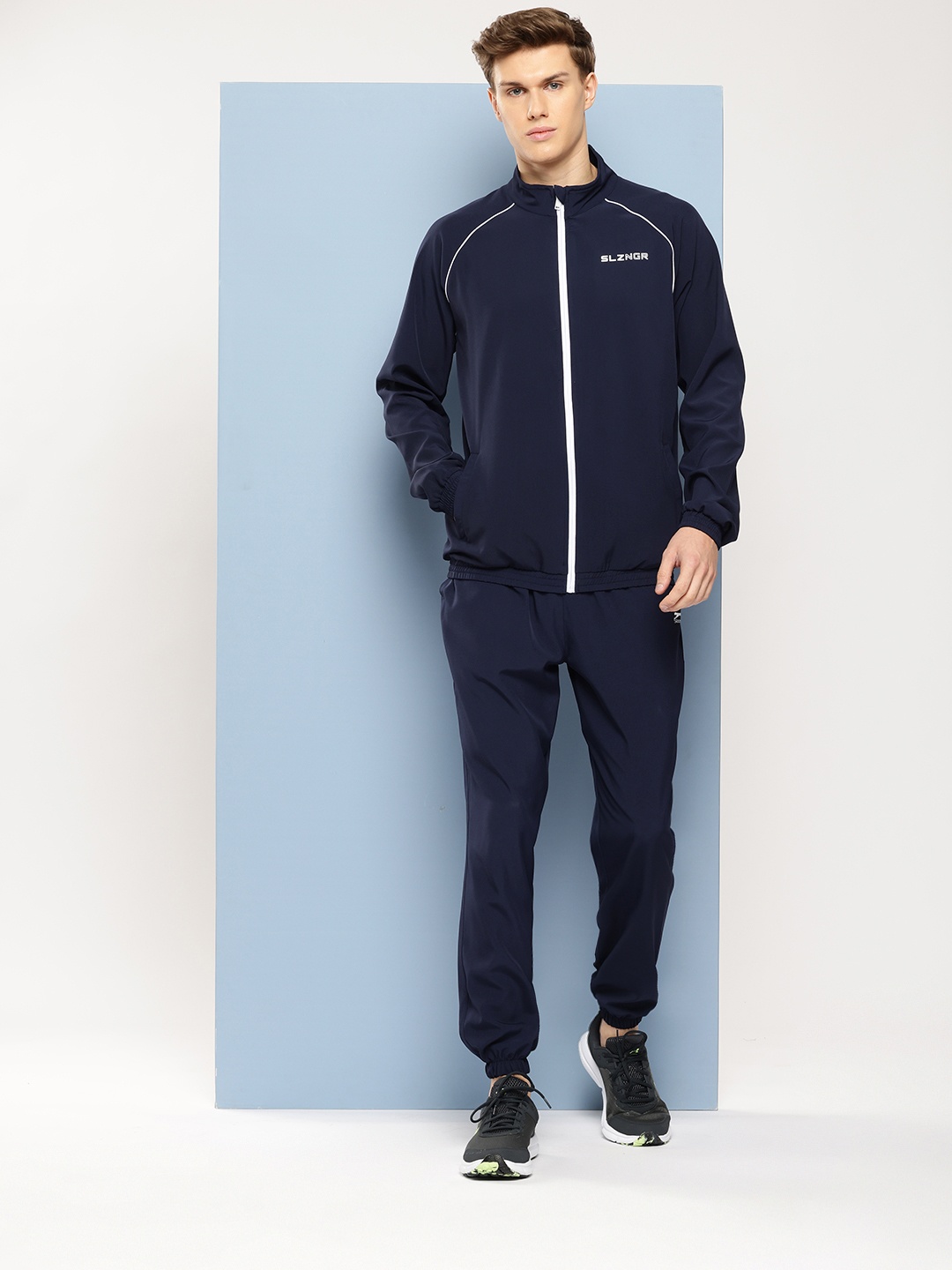 

Slazenger Mock Collar Ultra-Dry Sports Tracksuit, Navy blue